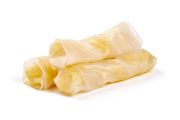 Spring rolls, isolated on white background