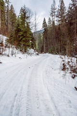 Big Fatra mountains, Slovakia, snowy landscape