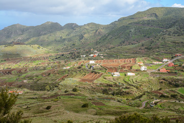 hillside village. beautiful mountain village. Spain Tenerife