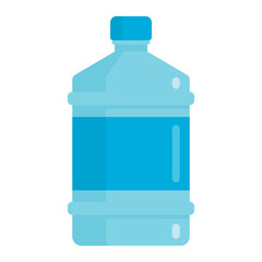 Flat plastic drink clean mineral water bottle mockup isolated on white background vector illustration. Element for web, game and advertising clean mineral water illustration