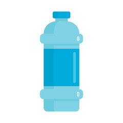 Flat plastic drink big natural bottle mockup isolated on white background vector illustration. Element for web, game and advertising natural water illustration