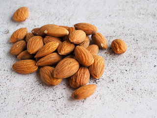 Almonds close up