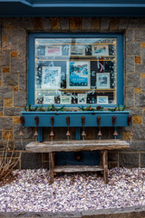 Fototapeta na wymiar Storefront window in Rockport, Massachusetts.