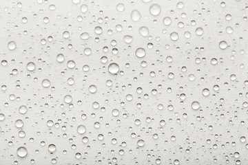 Water drops on grey background
