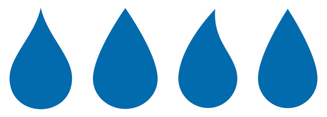 Water drop in flat style. Vector illustration