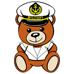 Bear dressed as a military