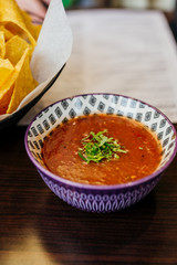 Chips and Salsa with Cilantro