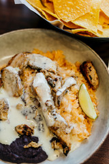 Chicken and Rice Queso Bowl