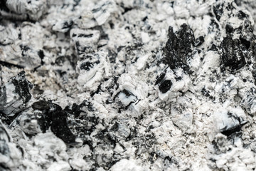 photo ash left after burning wood. Background