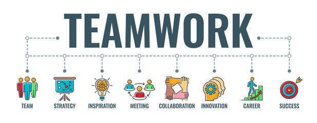 Teamwork Collaboration Typography Banner