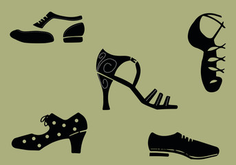Illustration of dance shoes