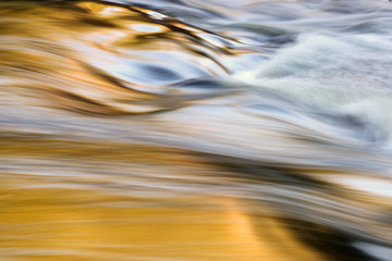 Abstract landscape of the Presque Isle River rapids, Porcupine Mountains Wilderness State Park,...