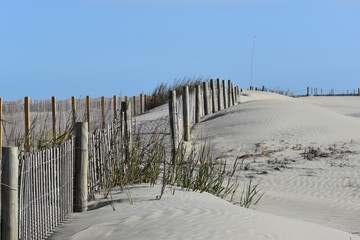 fench in sand