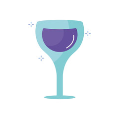 Isolated champagne cup flat style icon vector design