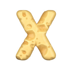Swiss Cheese Letter - 3D render