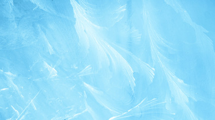 Obraz premium Background or texture, ice on glass, close-up