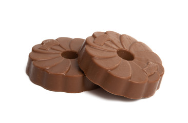 chocolate cookie isolated