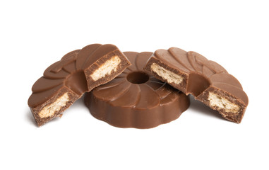 chocolate cookie isolated