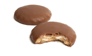 chocolate cookie isolated