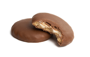 chocolate cookie isolated
