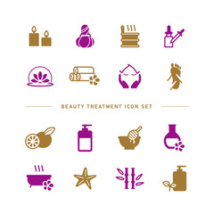 BEAUTY TREATMENT ICON SET