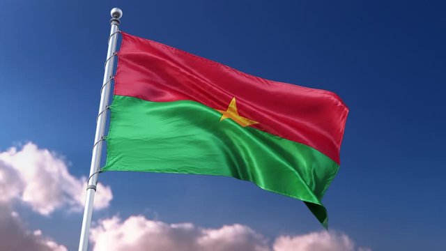 Flag Burkina Faso BF 4k loop