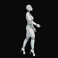 Fototapeta na wymiar Cyborg female