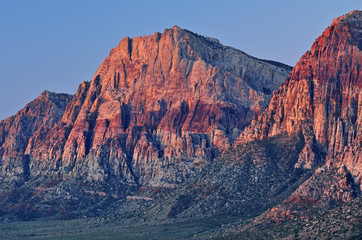 Landscape at sunrise Wilson Cliffs, Red Rock Canyon, Las Vegas, Nevada, USA