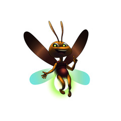 Cartoon Firefly Mascot