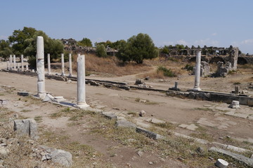 Fototapeta na wymiar Side Türkei antike Säulen