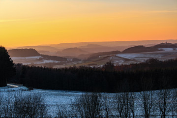 Winter Sonnenuntergang Eifel