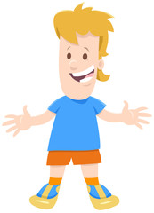 funny boy cartoon character illustration