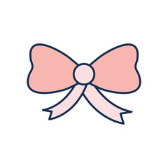 Isolated bowtie line fill style iconvector design