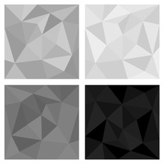 Grey and black triangle vector background or chevron surface pattern set