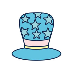 Isolated party hat line fill style icon vector design