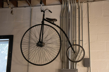 bicycle on the wall