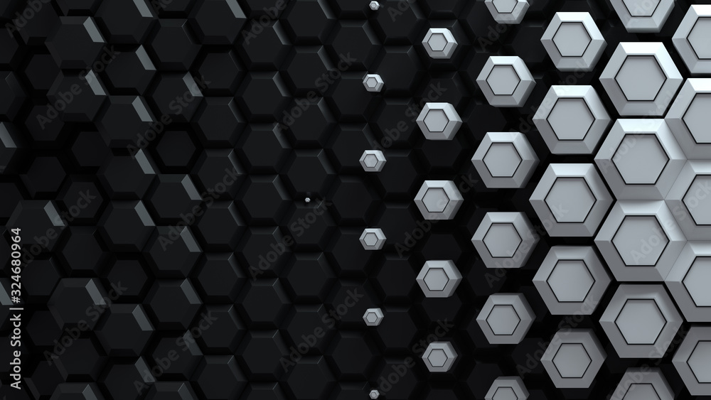 Poster abstract bright creative background. modern clean minimalistic design. hexagonal geometric structure