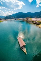 Keuken foto achterwand Kintai Brug 屋形船と錦帯橋