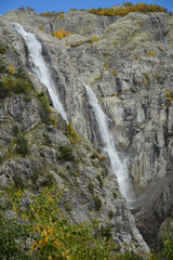 Obraz premium Beatiful view to Mazeri waterfall, Svaneti, Georgia
