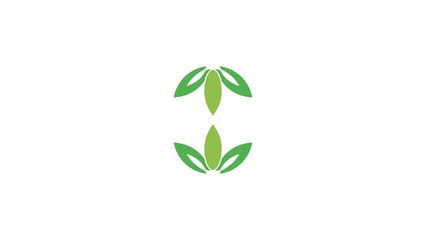 vector logo Eco Tree Leaf Template design flat style