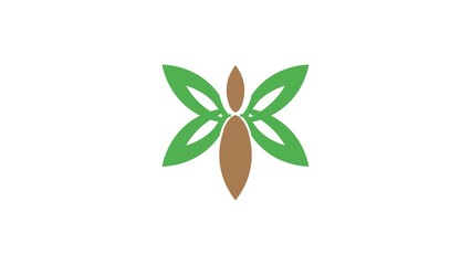 vector logo Eco Tree Leaf Template design flat style
