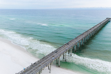 pensacola beach pier in the sea