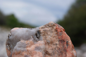 glass in a rock
