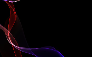 Dark abstract background with a glowing abstract waves