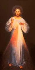 Poster RAVENNA, ITALY - JANUARY 28, 2020: The painting of traditional Divine Mercy of Jesus the chruch Chiesa di Santa Maria Maddalena. © Renáta Sedmáková