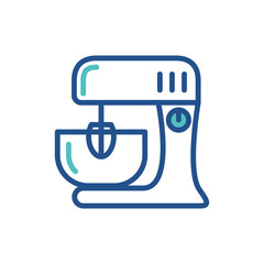 mixer kitchen icon collection, trendy style