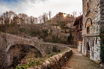 Attone bridge and ancient customs house of Clanezzo