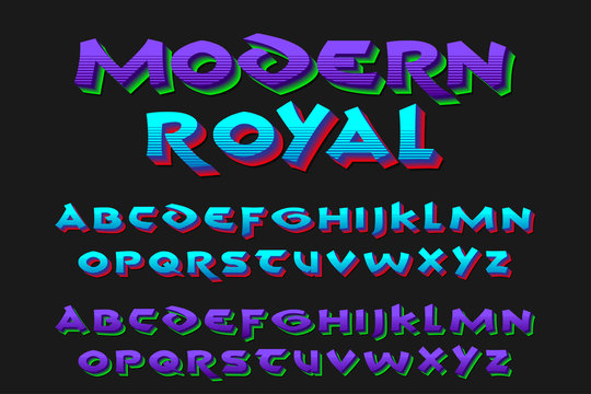 Modern royal alphabets 2 style color