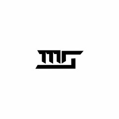 MS M S logo icon design template elements
