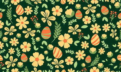Beautiful leaf and floral design, for Easter pattern background design.